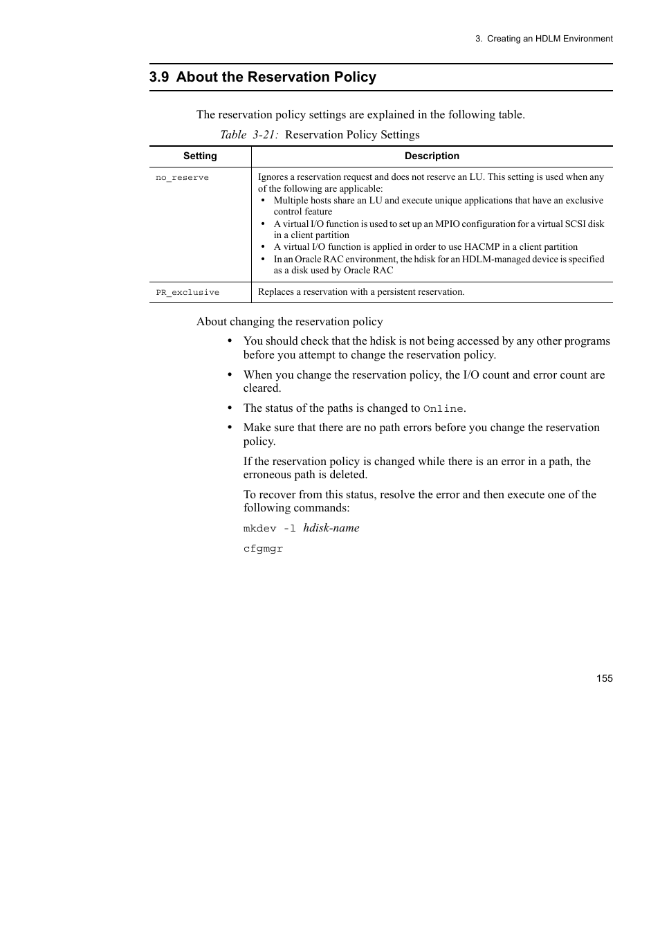 9 about the reservation policy | HP Hitachi Dynamic Link Manager Software User Manual | Page 177 / 510