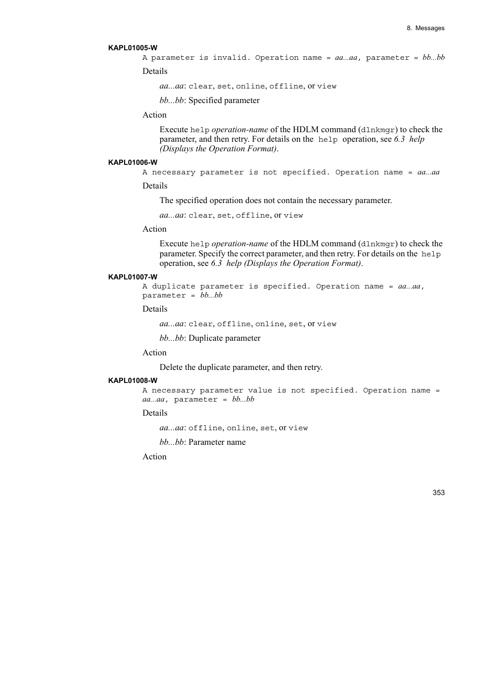 HP Hitachi Dynamic Link Manager Software User Manual | Page 375 / 510