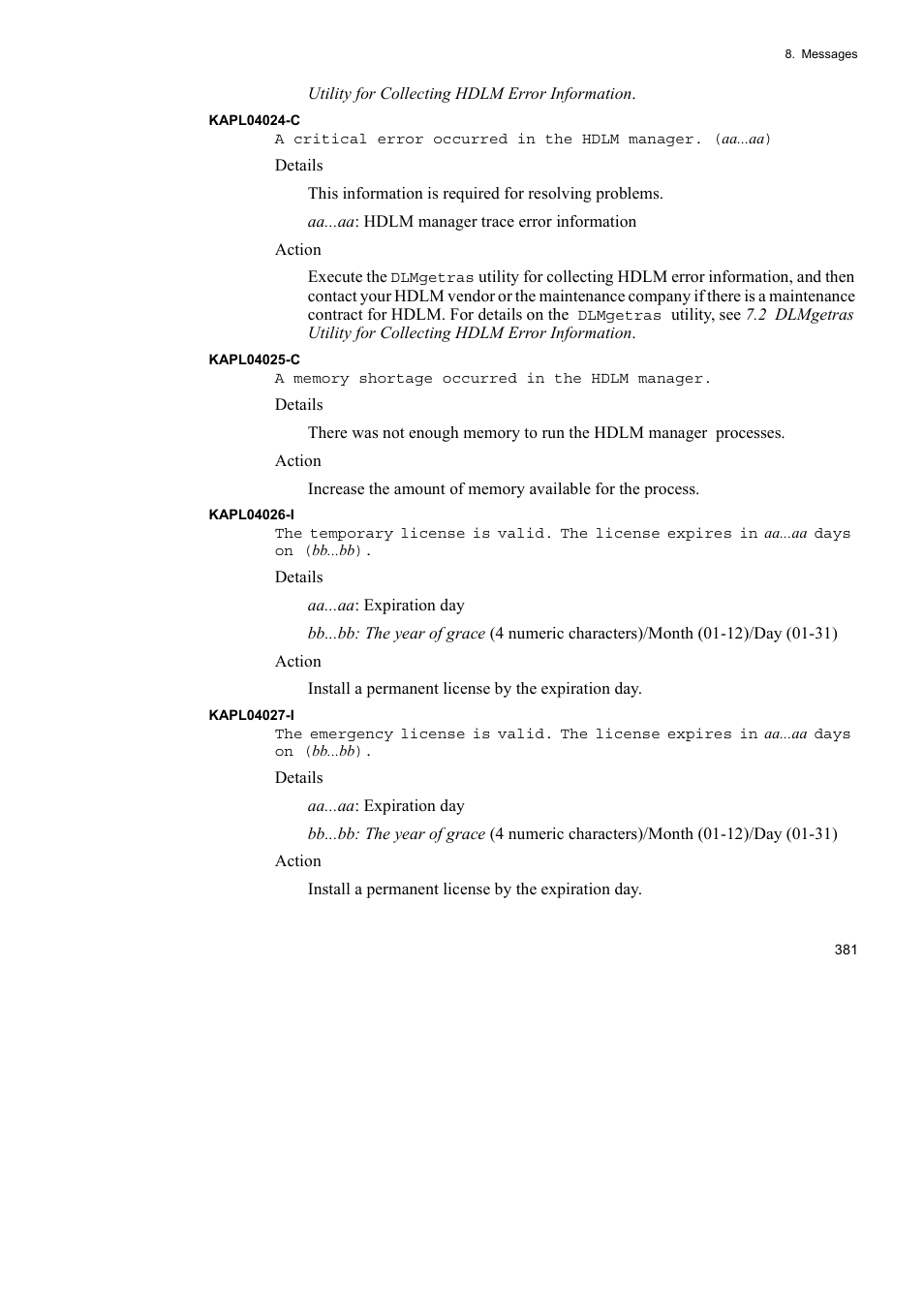 HP Hitachi Dynamic Link Manager Software User Manual | Page 403 / 510