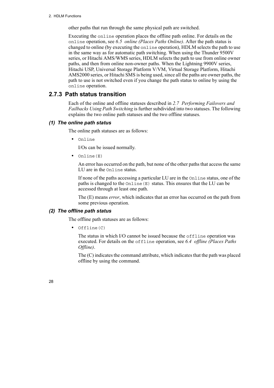 3 path status transition | HP Hitachi Dynamic Link Manager Software User Manual | Page 50 / 510