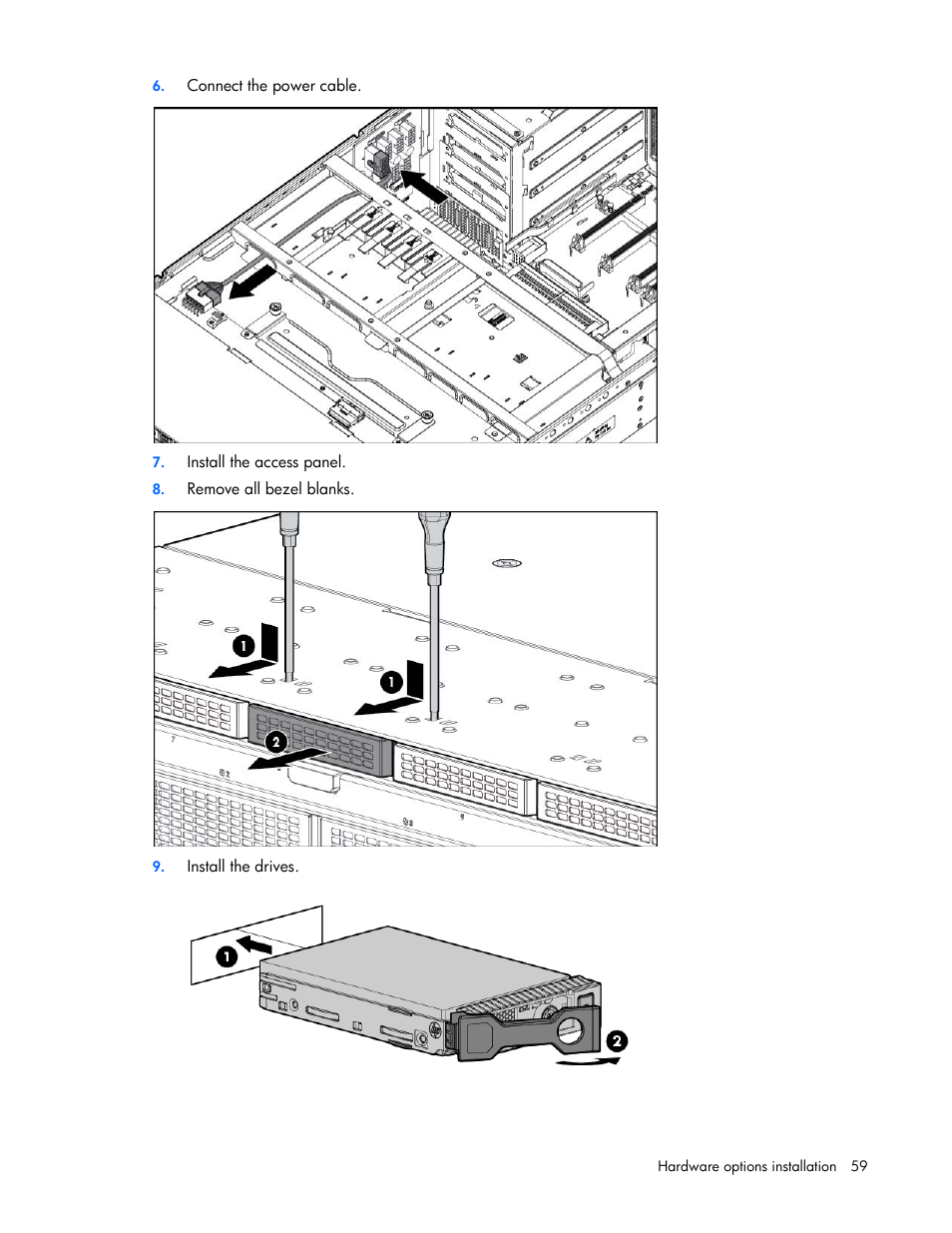 HP ProLiant DL580 Gen8 Server User Manual | Page 59 / 109