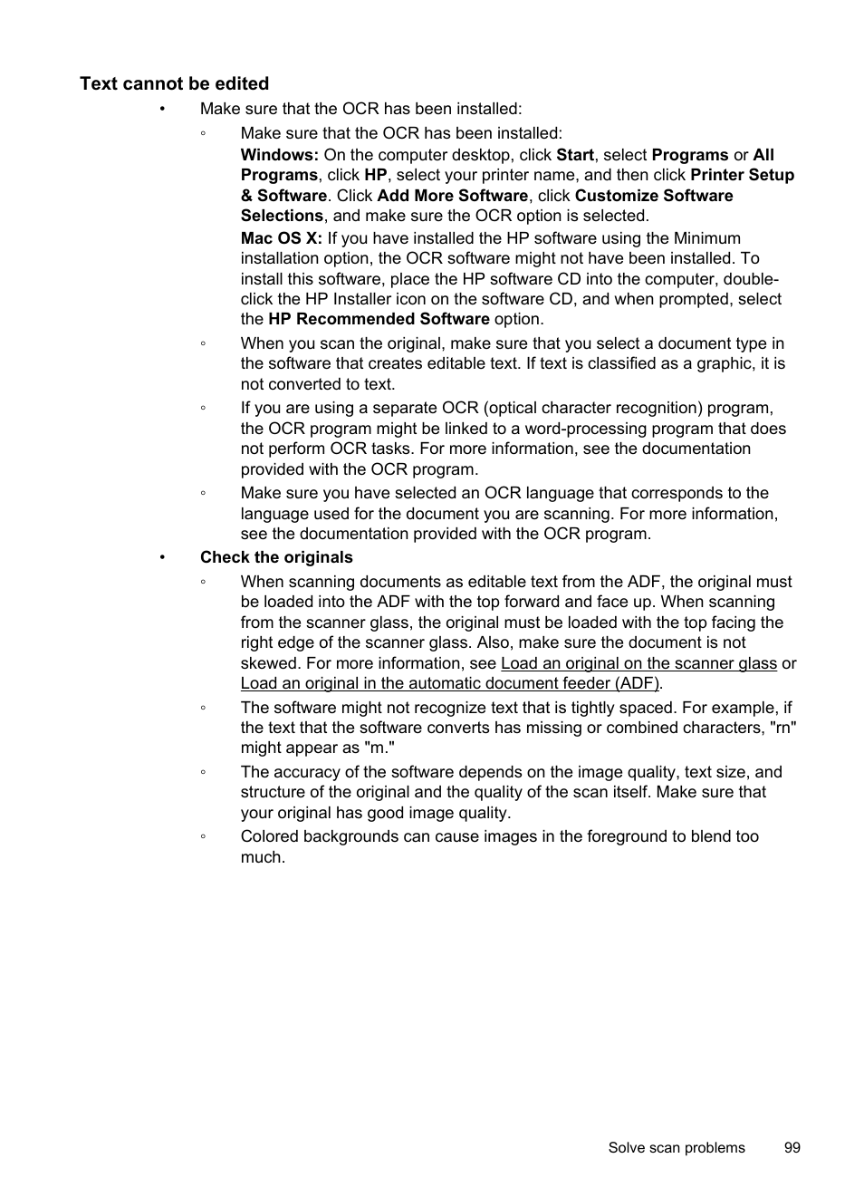 Text cannot be edited | HP Officejet 6700 Premium e-All-in-One Printer - H711n User Manual | Page 103 / 224