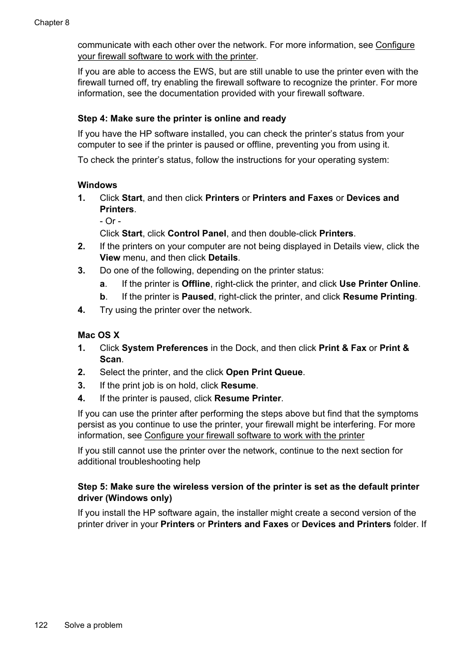 Step 4: make sure the printer is online and ready | HP Officejet 6700 Premium e-All-in-One Printer - H711n User Manual | Page 126 / 224