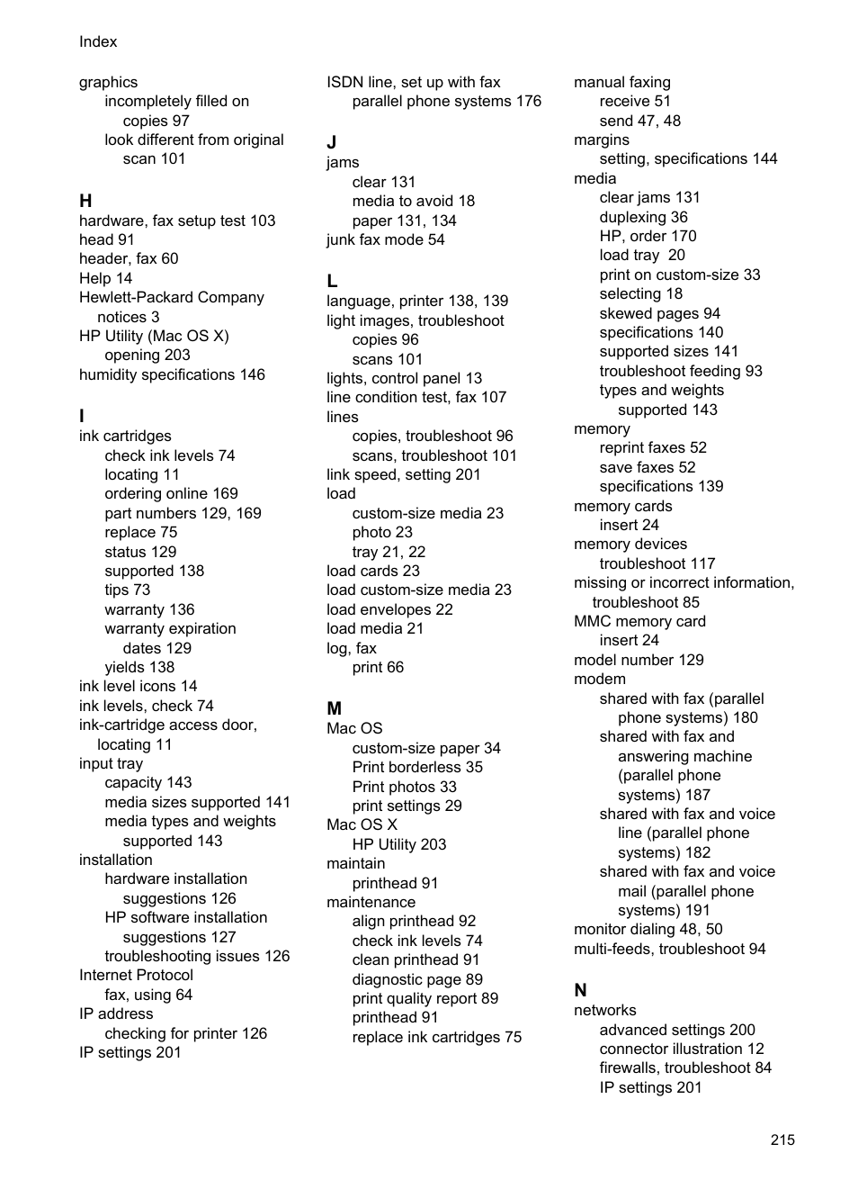 HP Officejet 6700 Premium e-All-in-One Printer - H711n User Manual | Page 219 / 224
