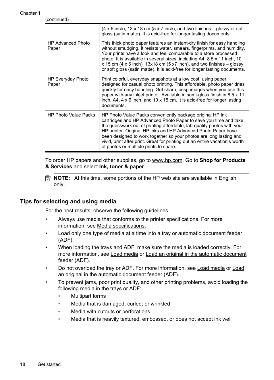 Tips for selecting and using media | HP Officejet 6700 Premium e-All-in-One Printer - H711n User Manual | Page 22 / 224