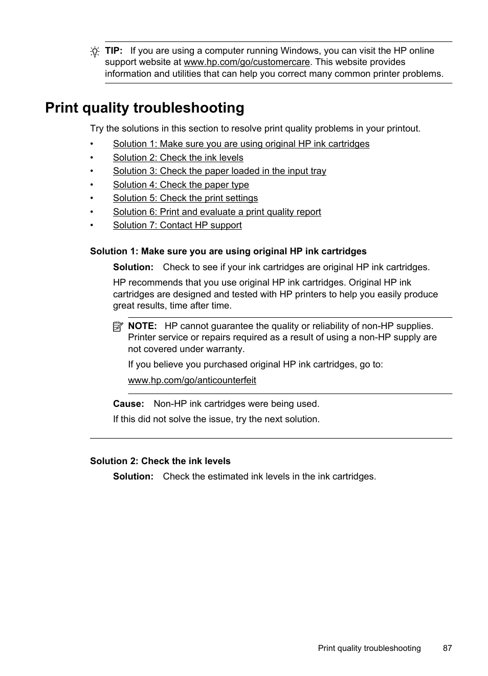 Print quality troubleshooting | HP Officejet 6700 Premium e-All-in-One Printer - H711n User Manual | Page 91 / 224
