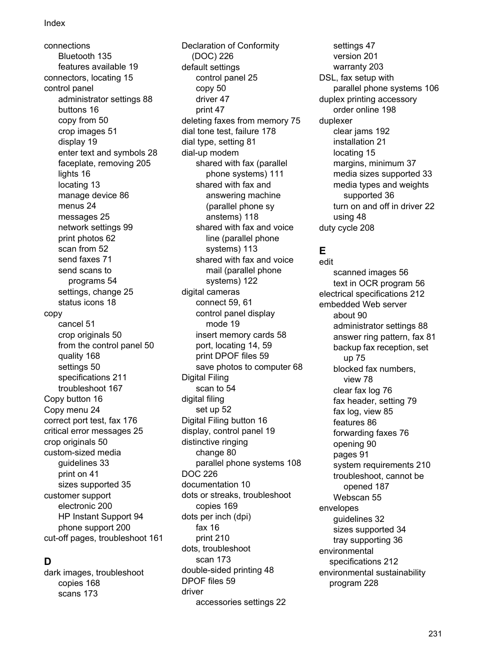 HP Officejet Pro L7380 All-in-One Printer User Manual | Page 235 / 245