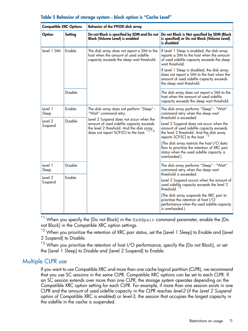 Multiple clpr use | HP XP P9500 Storage User Manual | Page 11 / 31