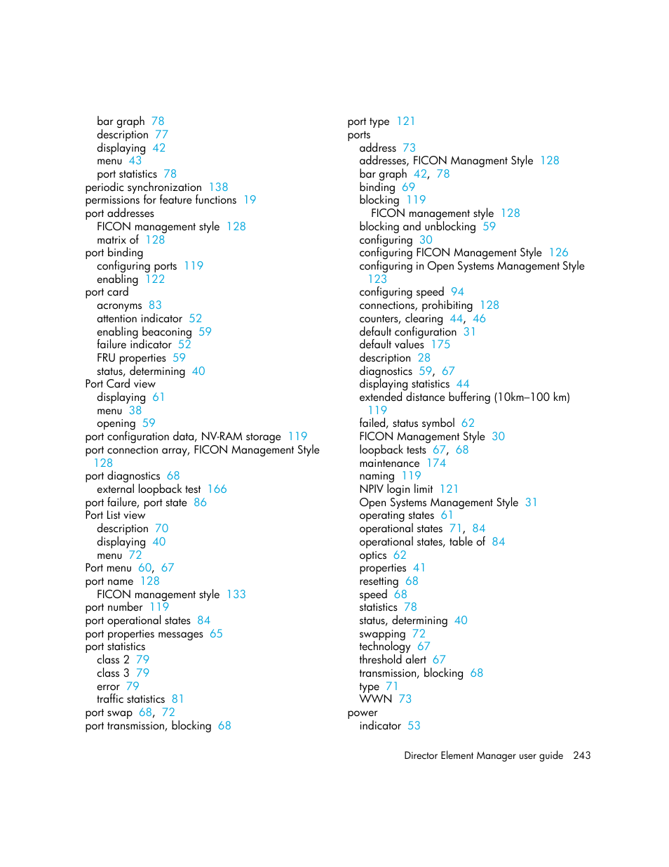 HP StorageWorks 2.140 Director Switch User Manual | Page 243 / 246