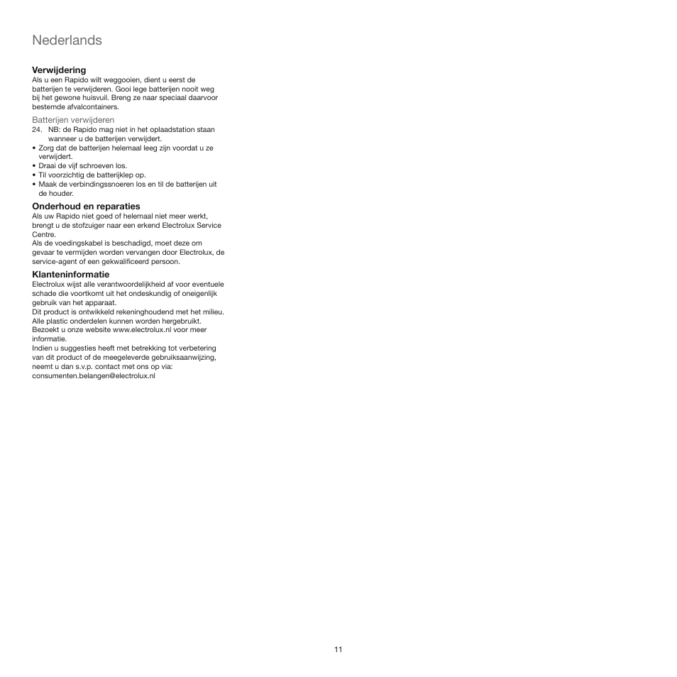 Nederlands | AEG AG4112 User Manual | Page 11 / 23