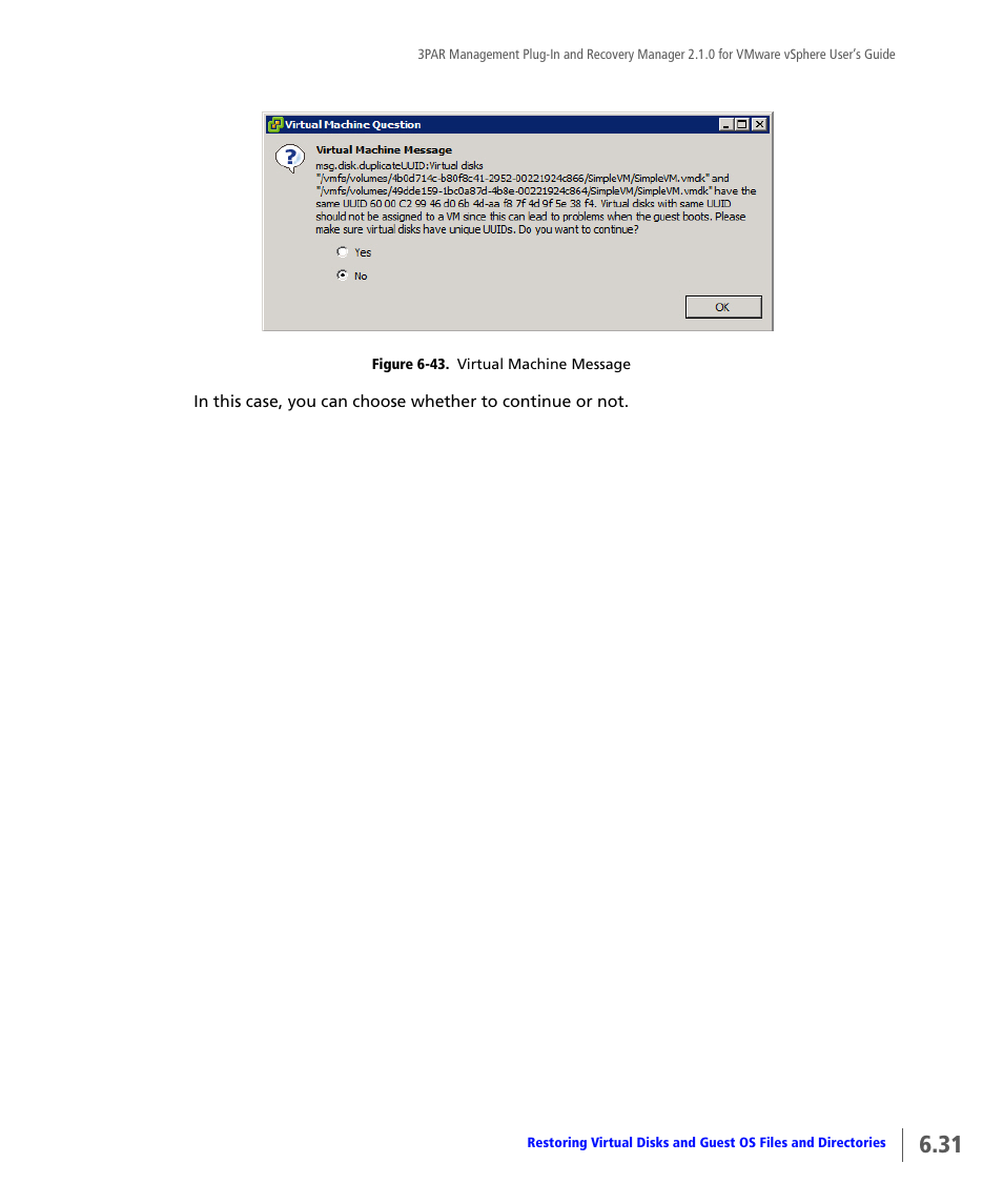 HP 3PAR Application Software Suite for VMware User Manual | Page 113 / 120