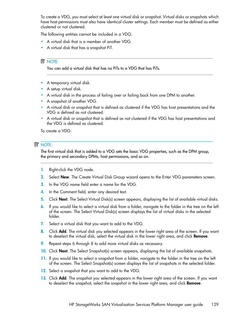 HP SAN Virtualization Services Platform User Manual | Page 129 / 398