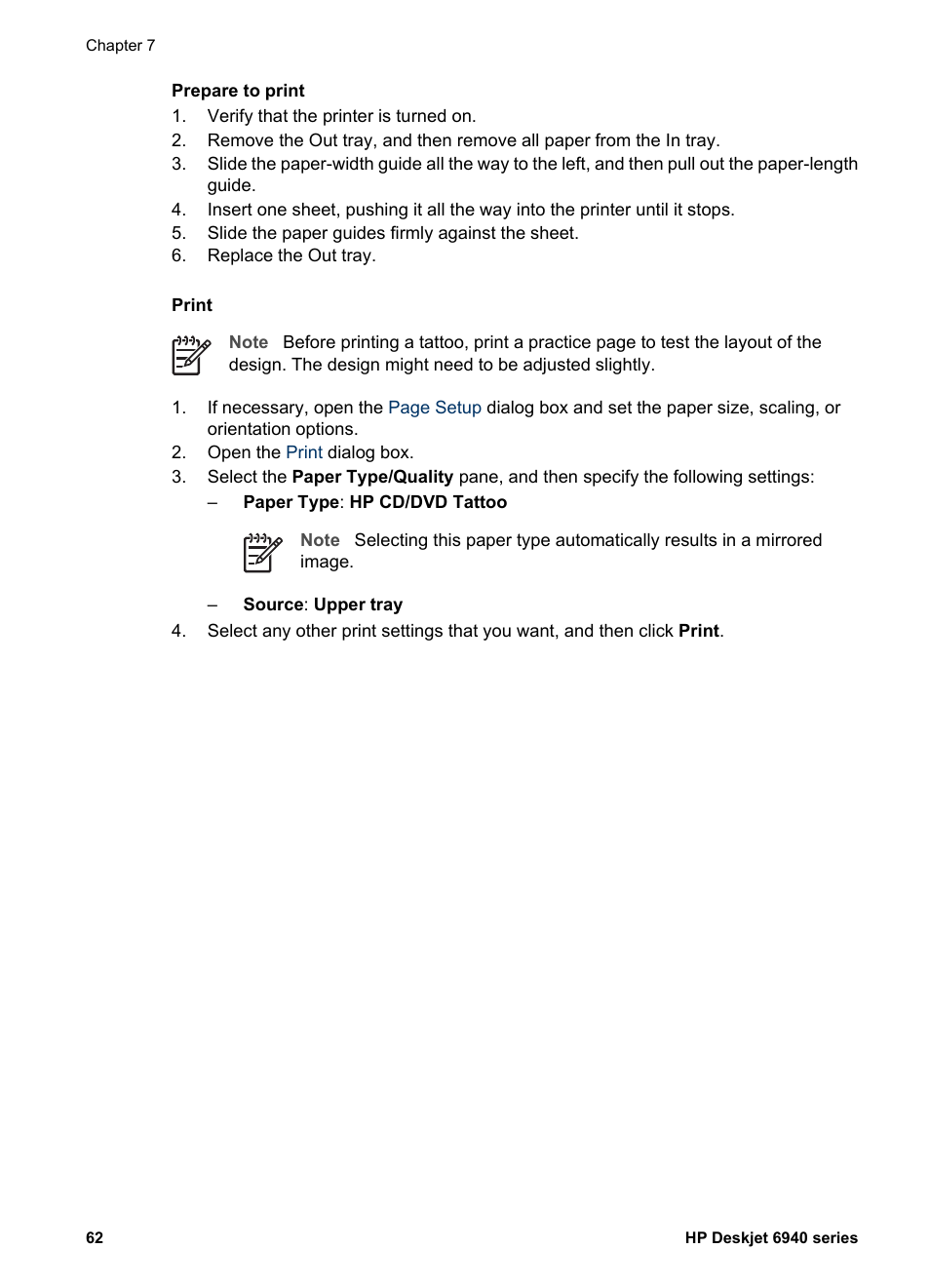 HP Deskjet 6943 Printer User Manual | Page 64 / 132
