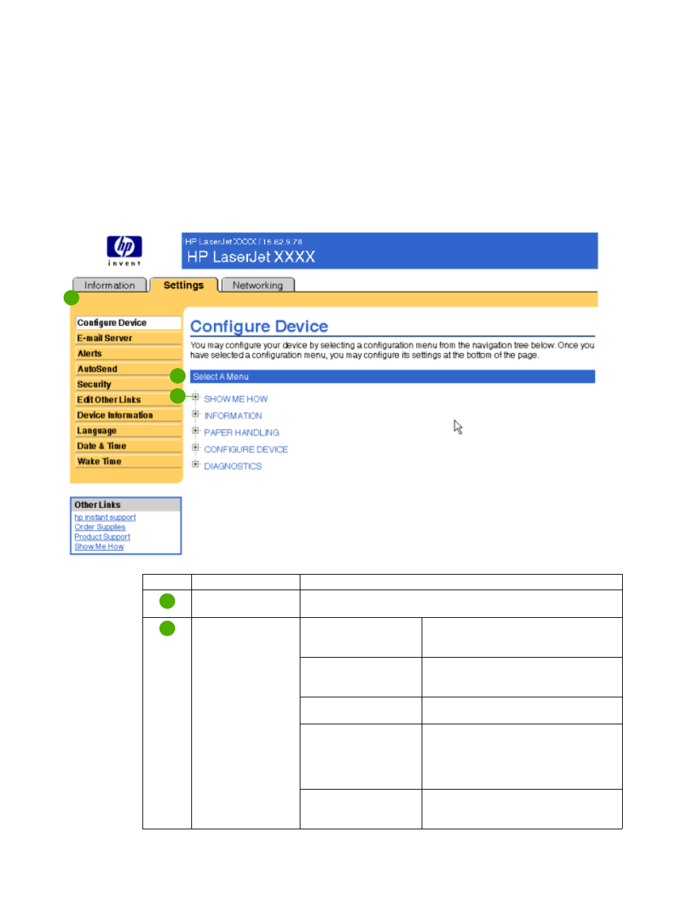 Configure device | HP LaserJet P3005 Printer series User Manual | Page 26 / 58