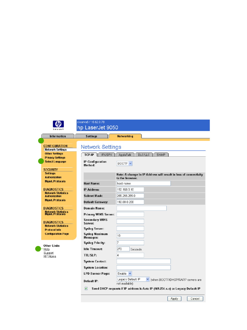 Overview, Managing network operation from the, Managing network operation from | HP LaserJet P3005 Printer series User Manual | Page 47 / 58