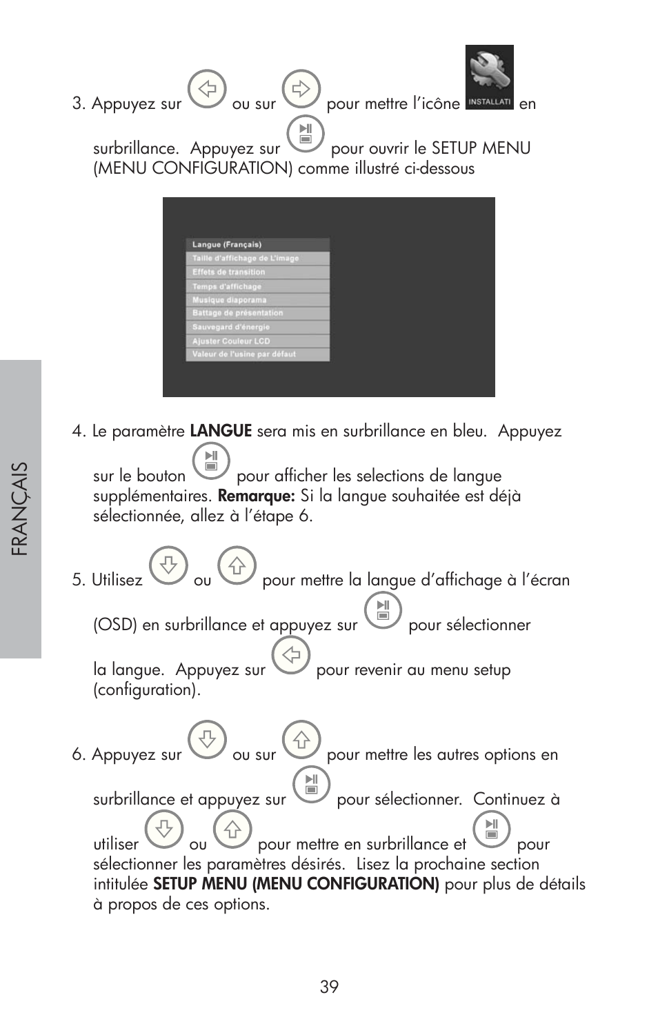 Fr a nç a is | HP df810 Digital Picture Frame User Manual | Page 40 / 96