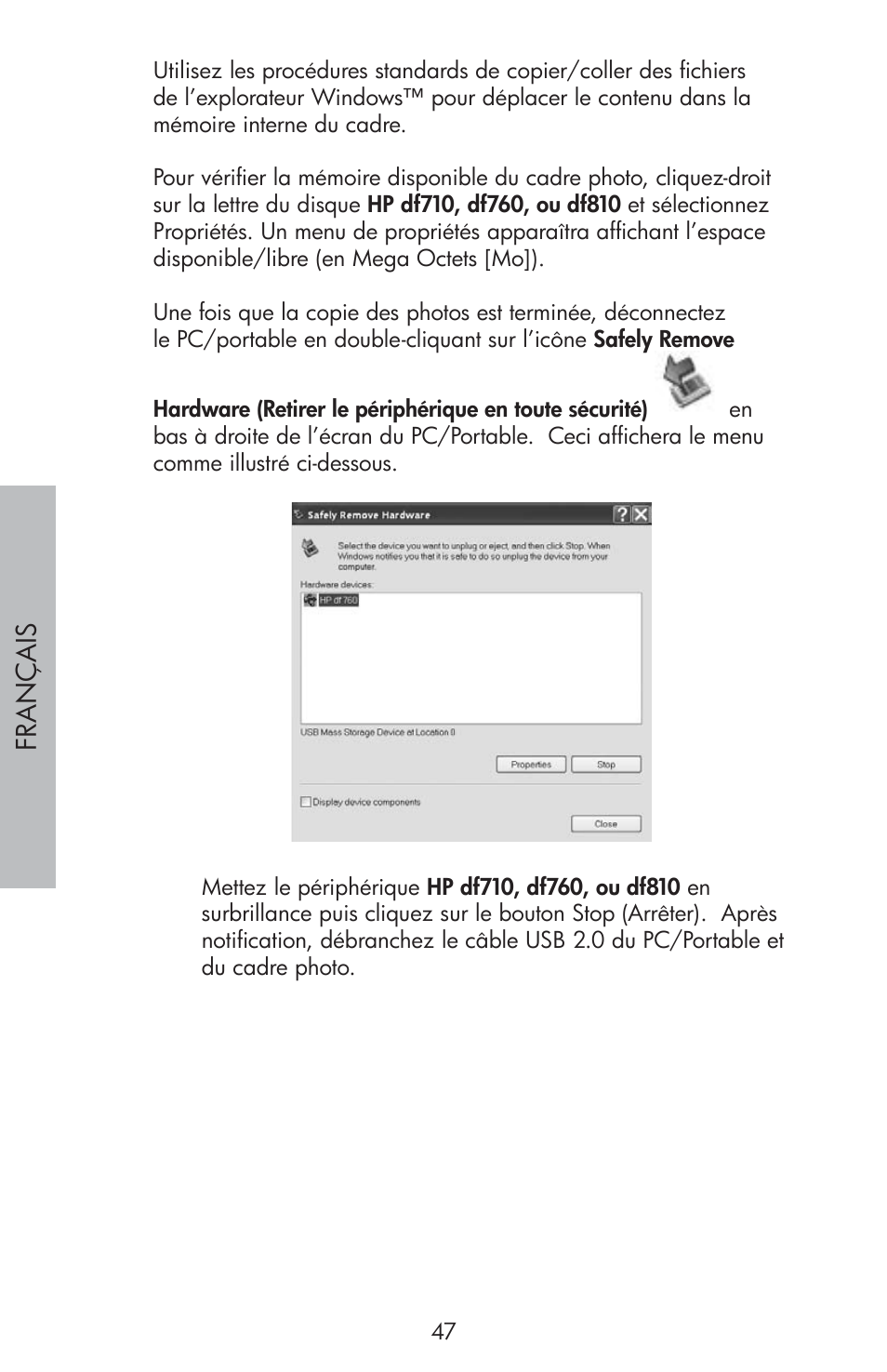 HP df810 Digital Picture Frame User Manual | Page 48 / 96