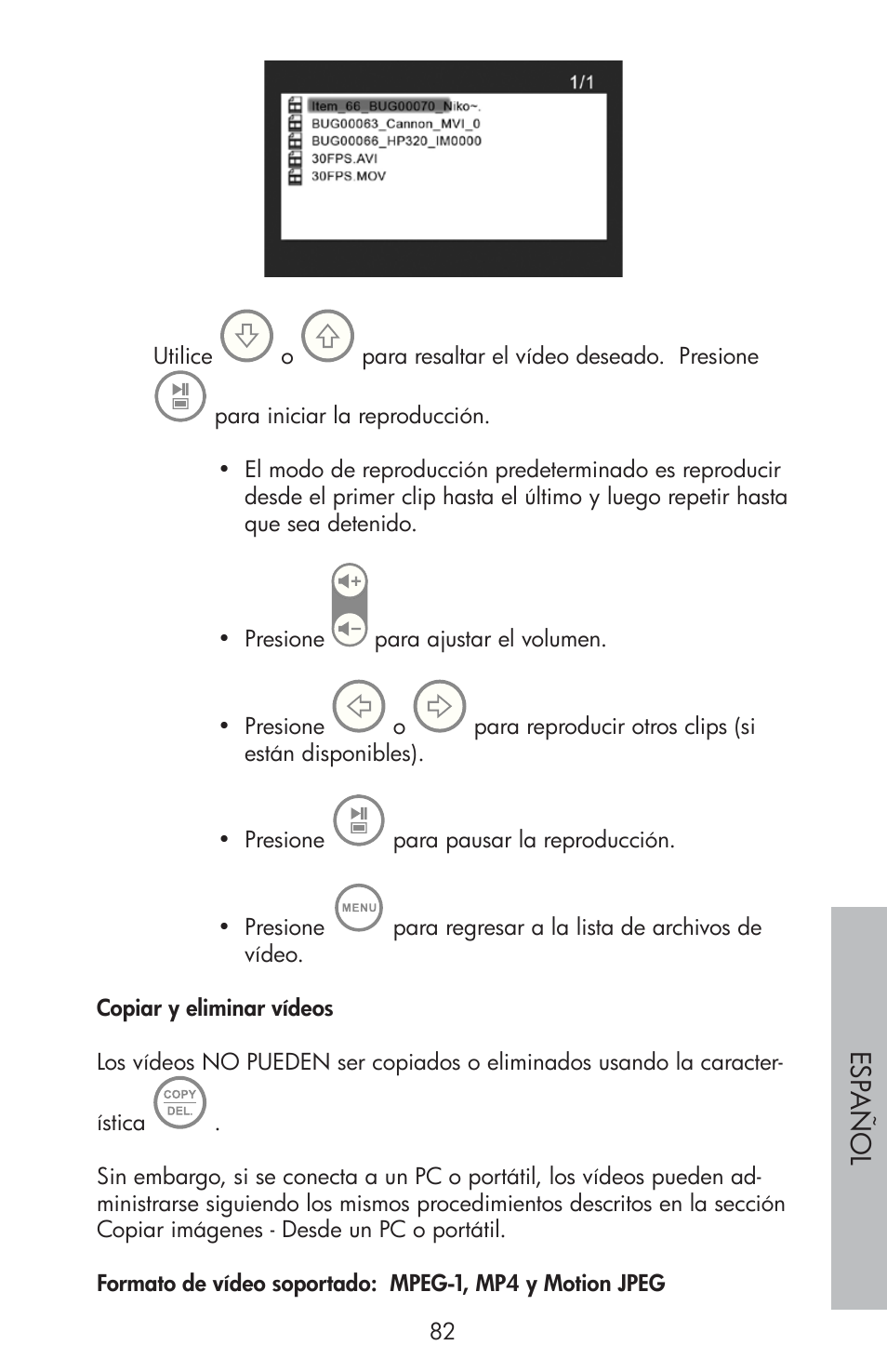 Esp año l | HP df810 Digital Picture Frame User Manual | Page 83 / 96