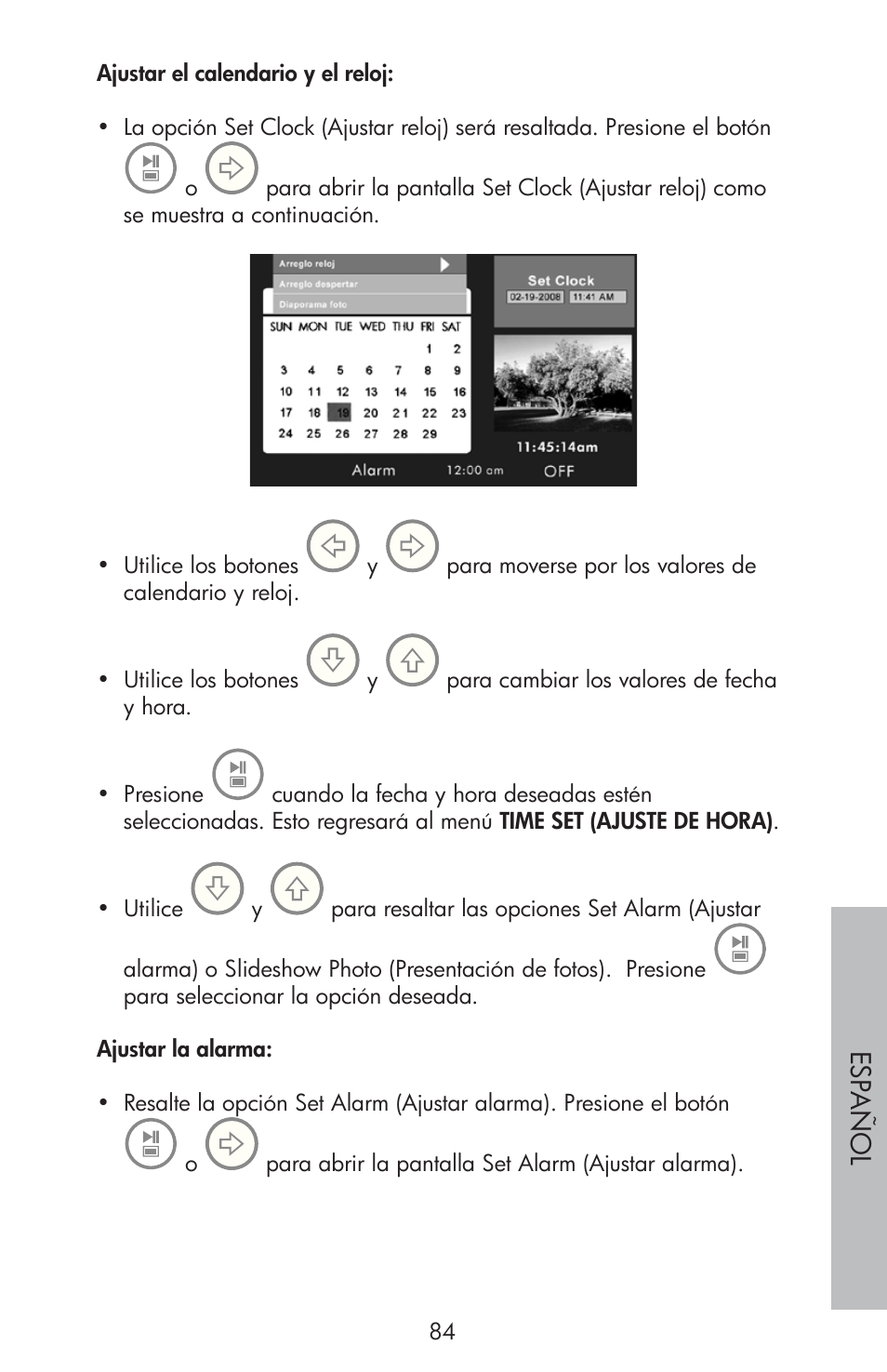 Esp año l | HP df810 Digital Picture Frame User Manual | Page 85 / 96