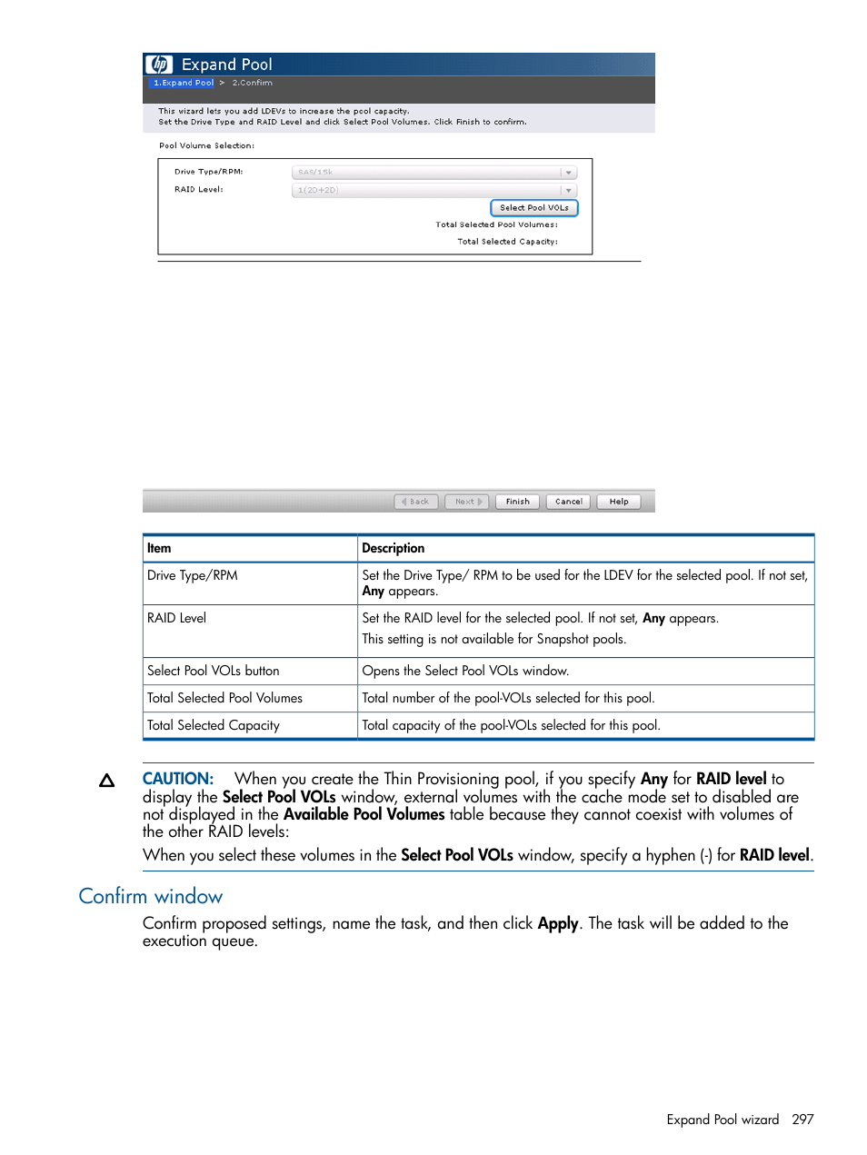 Confirm window | HP XP P9500 Storage User Manual | Page 297 / 411