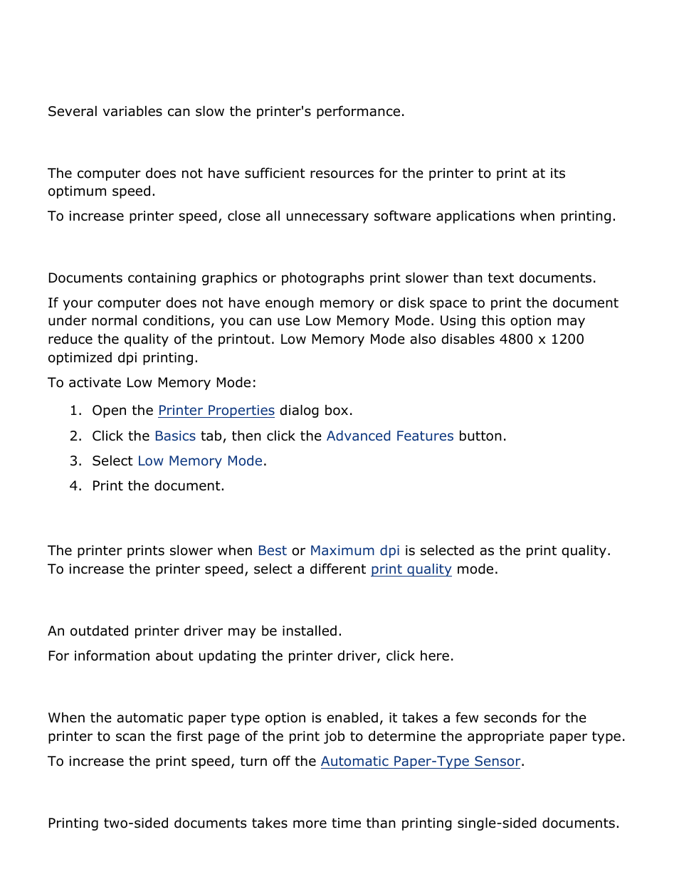 Document prints slowly | HP Deskjet 5850 Color Inkjet Printer User Manual | Page 207 / 217