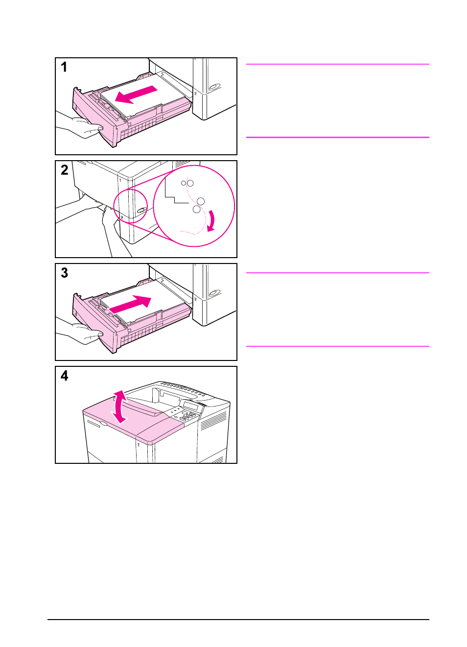 Clearing jams from the input tray areas | HP LaserJet 4000 Printer series User Manual | Page 76 / 194