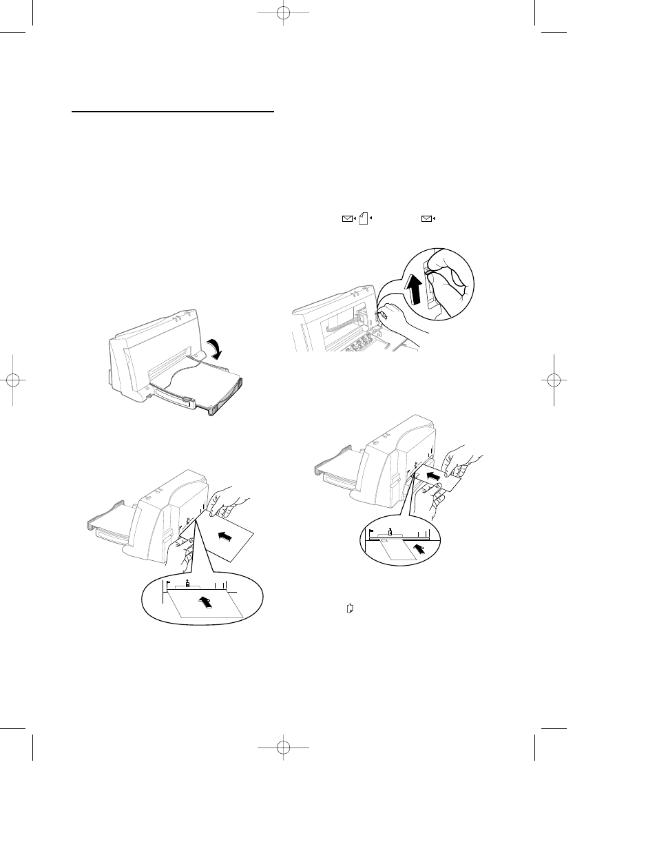 Getting the most out of your printer, Loading other size paper, Loading envelopes, labels, and thick paper | HP Deskjet 400 Printer User Manual | Page 7 / 24