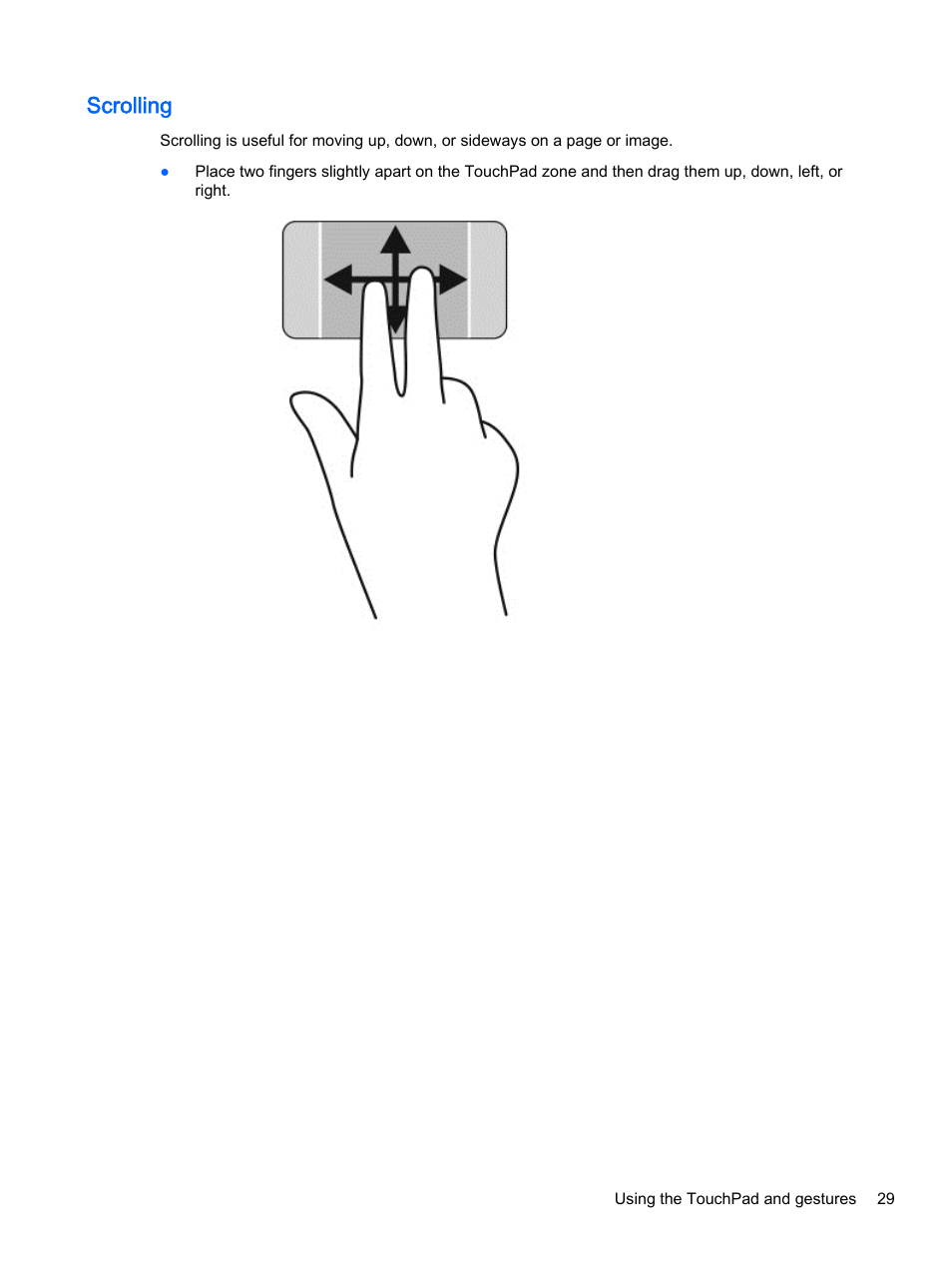 Scrolling | HP x360 350 G1 Convertible PC User Manual | Page 37 / 80