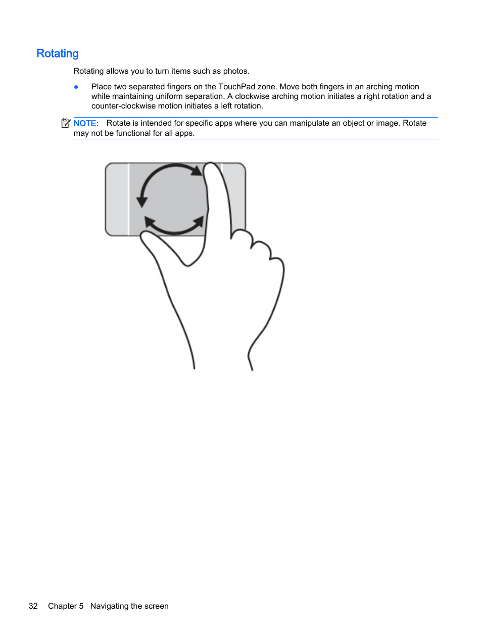 Rotating | HP x360 350 G1 Convertible PC User Manual | Page 40 / 80