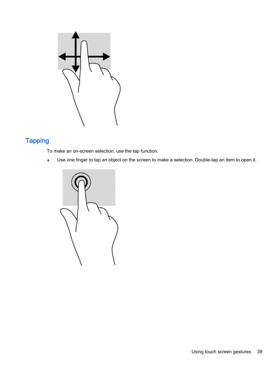 Tapping | HP x360 350 G1 Convertible PC User Manual | Page 47 / 80