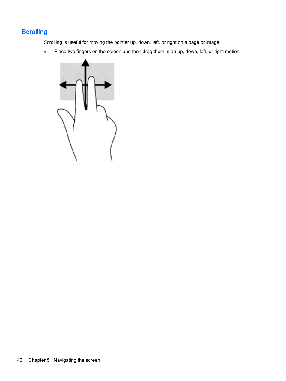 Scrolling | HP x360 350 G1 Convertible PC User Manual | Page 48 / 80