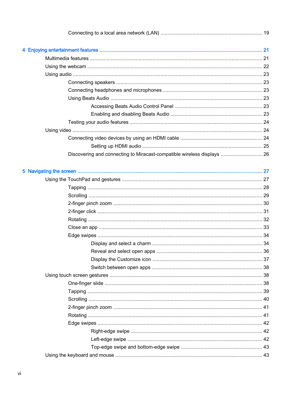 HP x360 350 G1 Convertible PC User Manual | Page 6 / 80