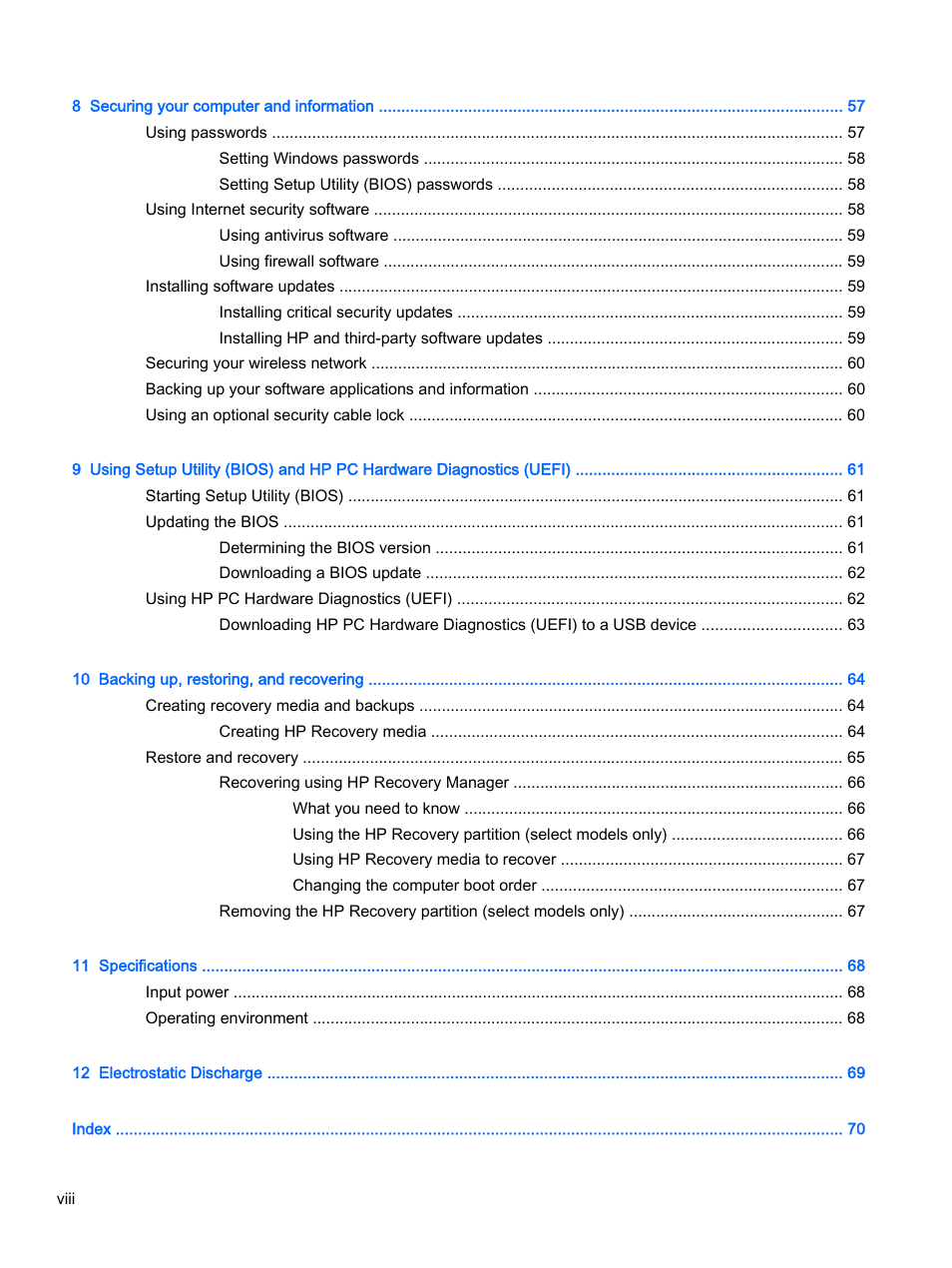 HP x360 350 G1 Convertible PC User Manual | Page 8 / 80