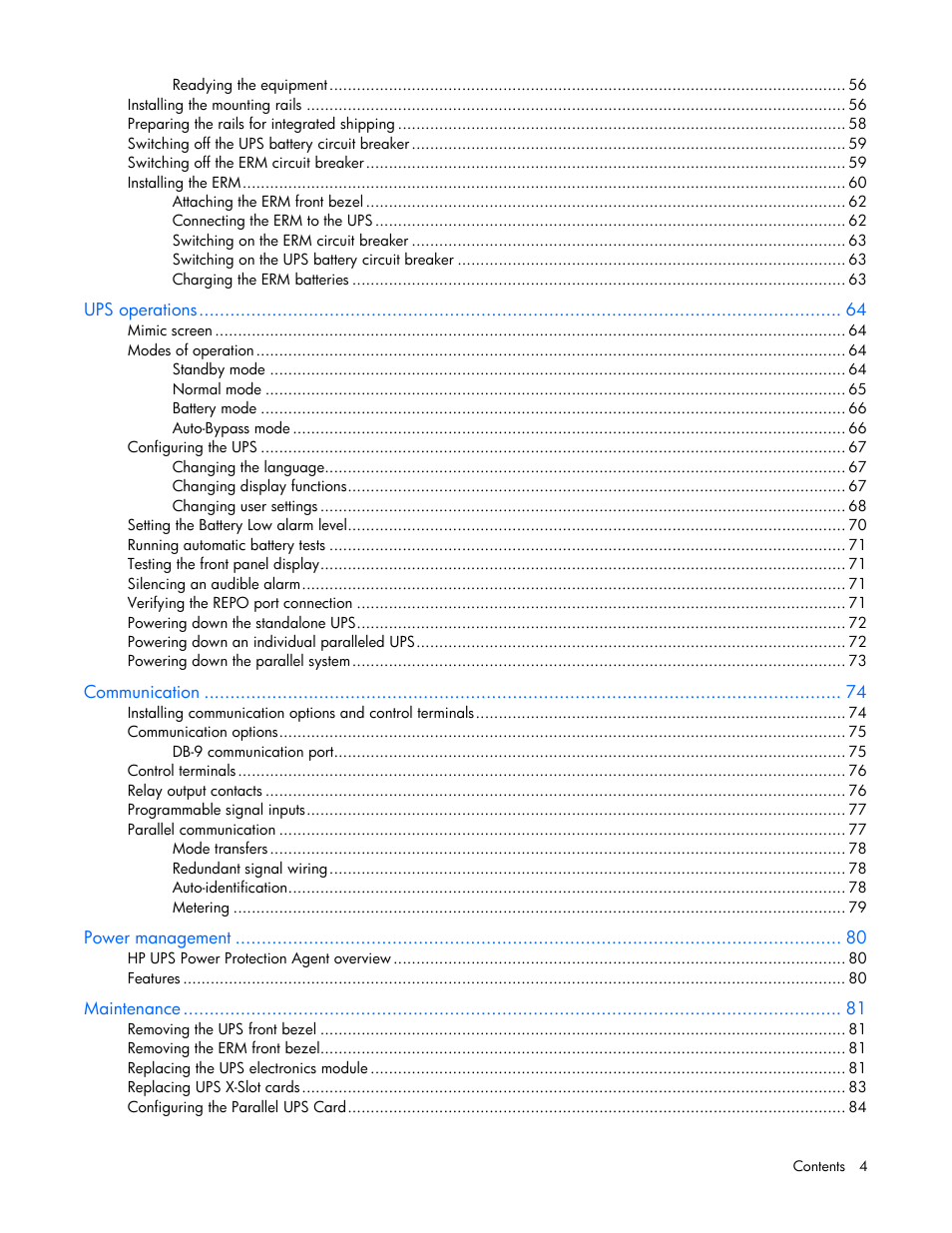 HP Parallel Uninterruptible Power System User Manual | Page 4 / 115