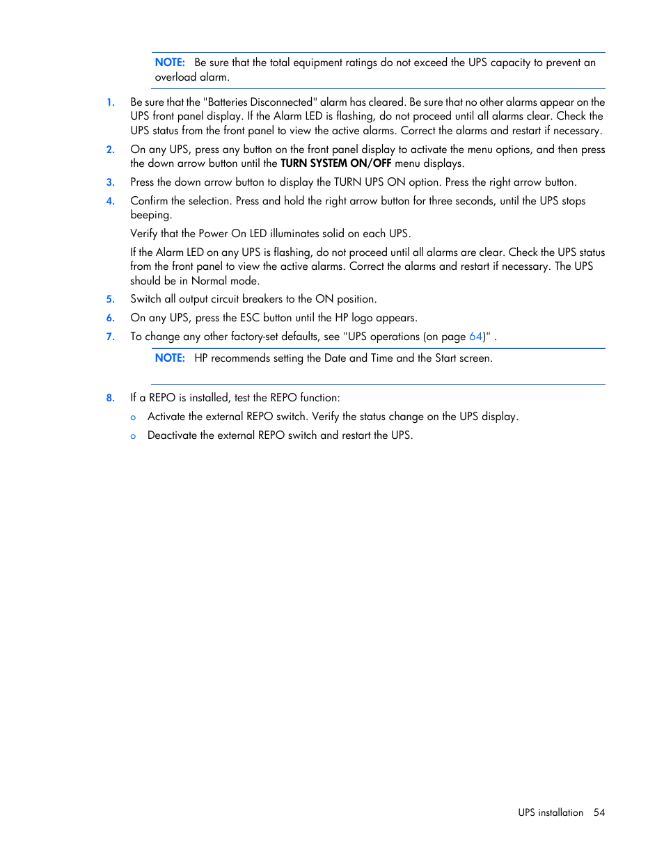 HP Parallel Uninterruptible Power System User Manual | Page 54 / 115