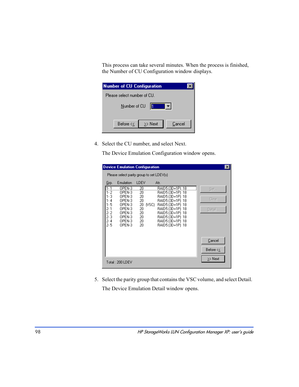 HP LUN Configuration Manager XP Software User Manual | Page 98 / 144