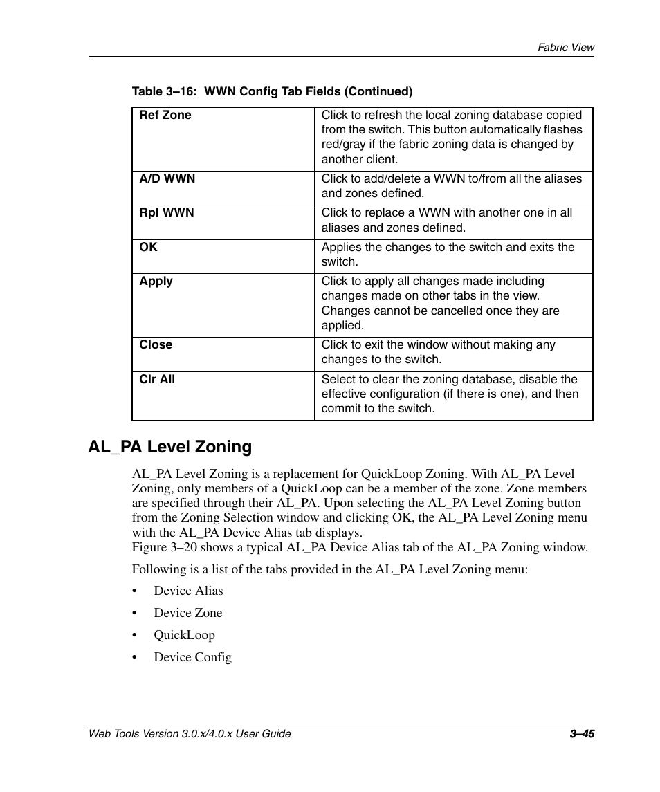 Al_pa level zoning, Al_pa level zoning –45 | HP StorageWorks 2.32 SAN Switch User Manual | Page 81 / 348