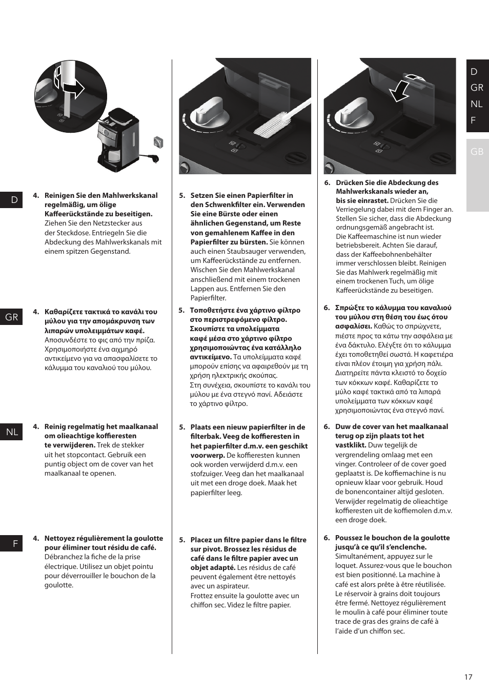 Dgr nl f, D gr nl f gb | AEG KAM300 User Manual | Page 17 / 36