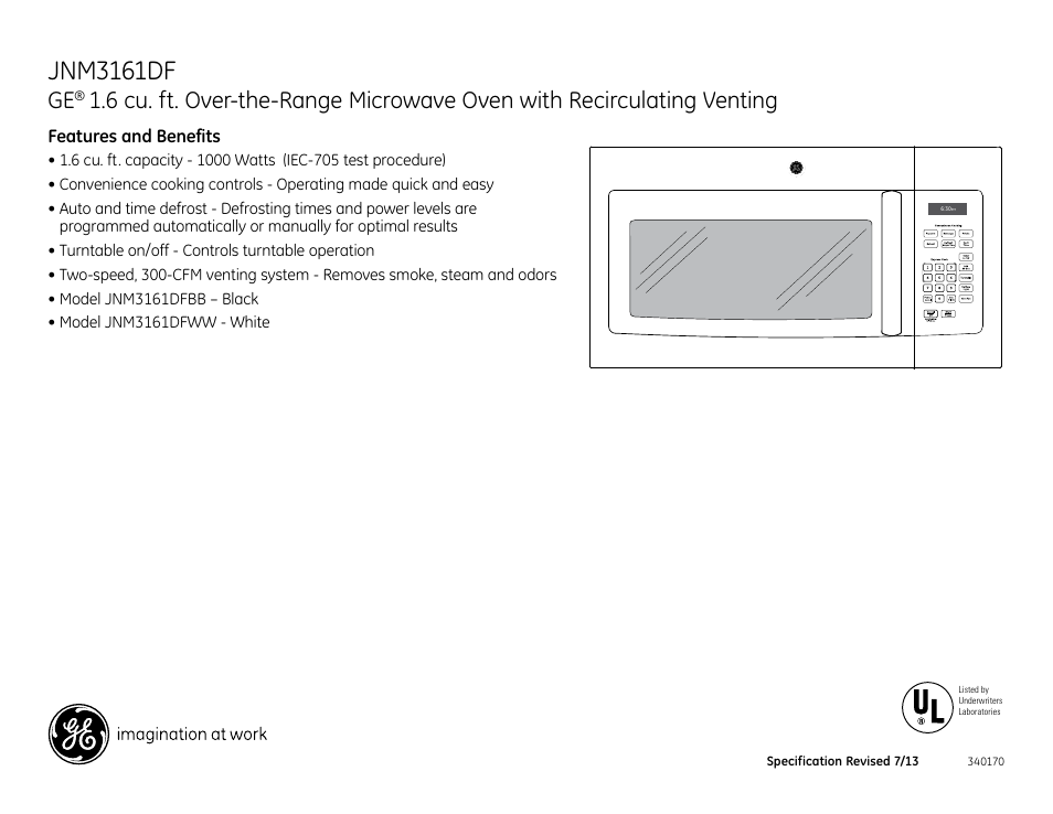 Jnm3161df | GE JNM3161DFBB User Manual | Page 3 / 3
