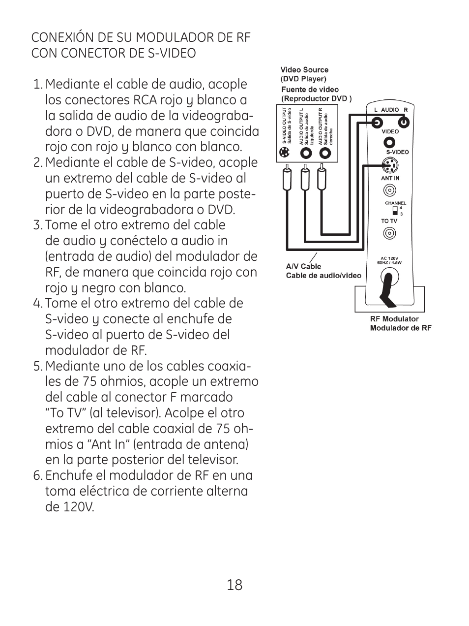 GE 83299 GE Video Converter FR Modulator with S-Video User Manual | Page 18 / 24