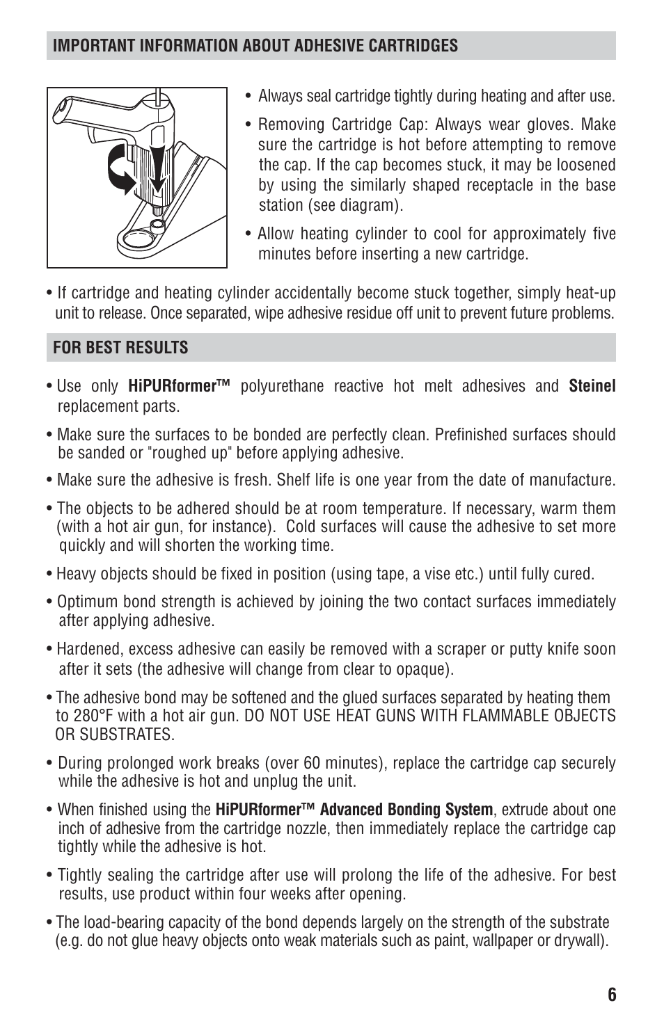 STEINEL HIPURFORMER User Manual | Page 6 / 28