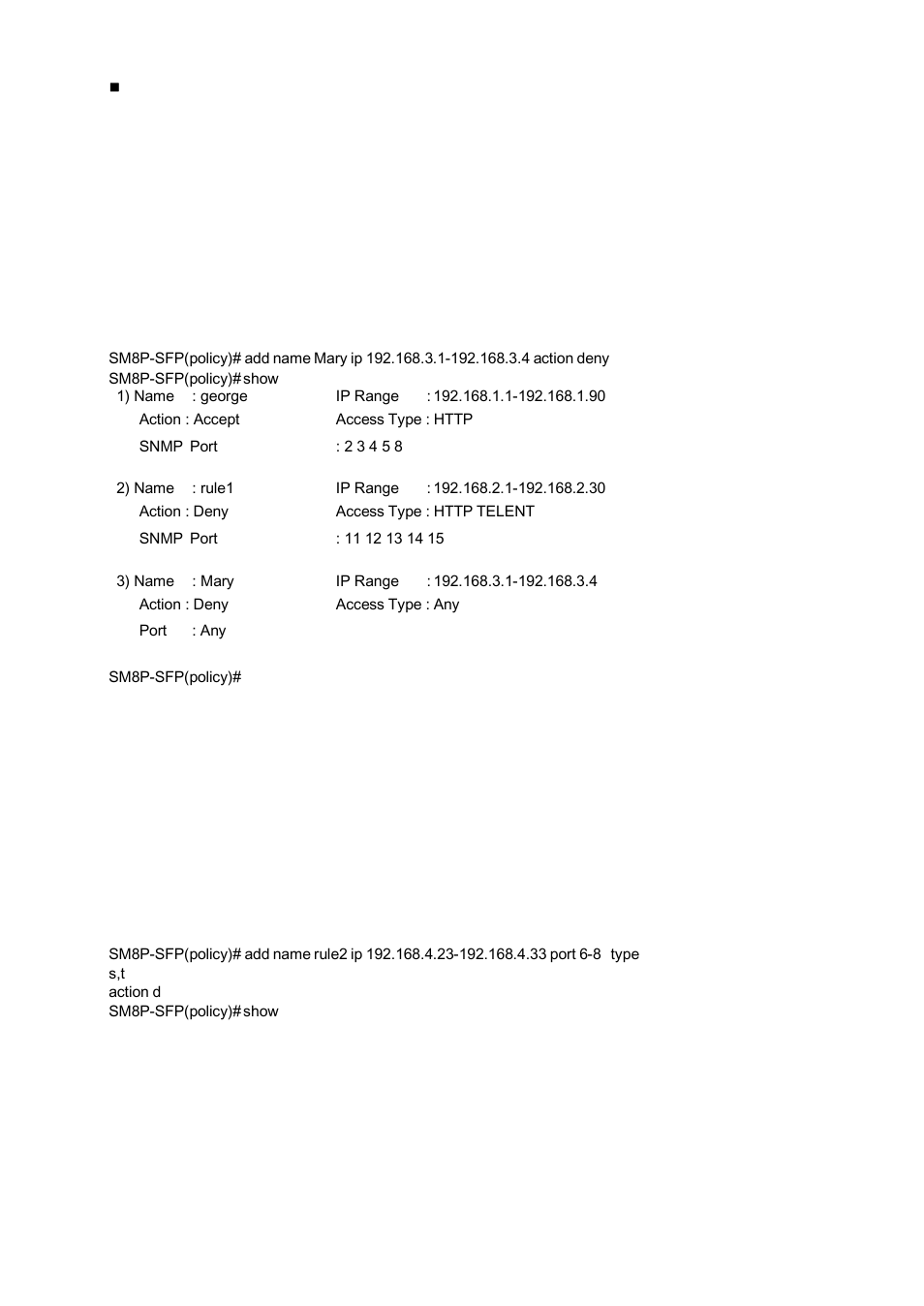 Policy | American Fibertek SM8P-SFP User Manual | Page 313 / 369