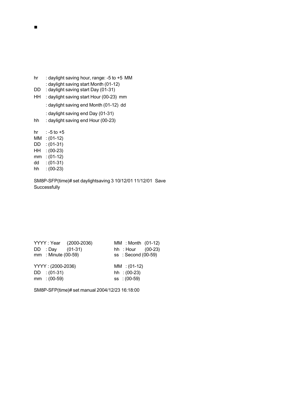 Time | American Fibertek SM8P-SFP User Manual | Page 348 / 369