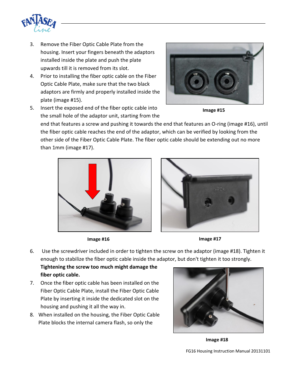 Fantasea Line FG16 Housing User Manual | Page 20 / 24
