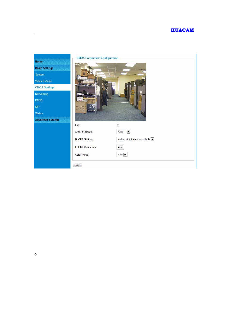 Networking setting page | HUACAM HCV704 User Manual | Page 19 / 44