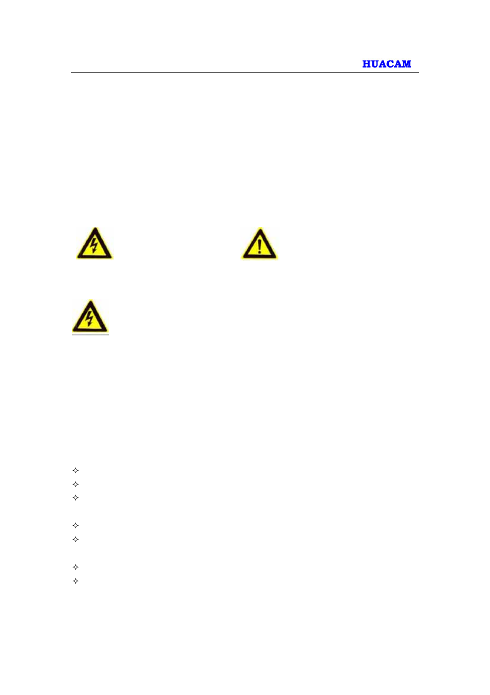 1 safety compliances | HUACAM HCV704 User Manual | Page 4 / 44