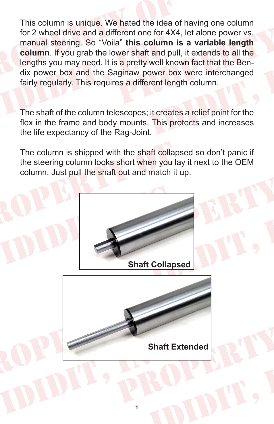 ididit Retrofit Steering Column: 1973-77 Ford Truck User Manual | Page 3 / 8