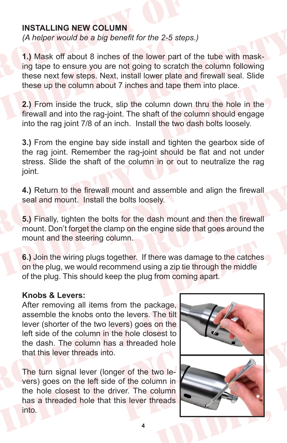 ididit Retrofit Steering Column: 1973-77 Ford Truck User Manual | Page 6 / 8
