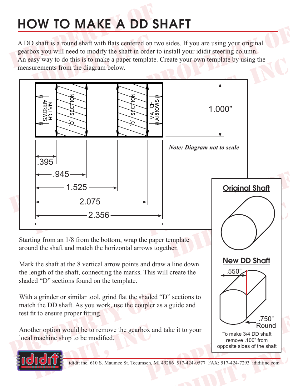 ididit How To Make A DD Shaft User Manual | 1 page