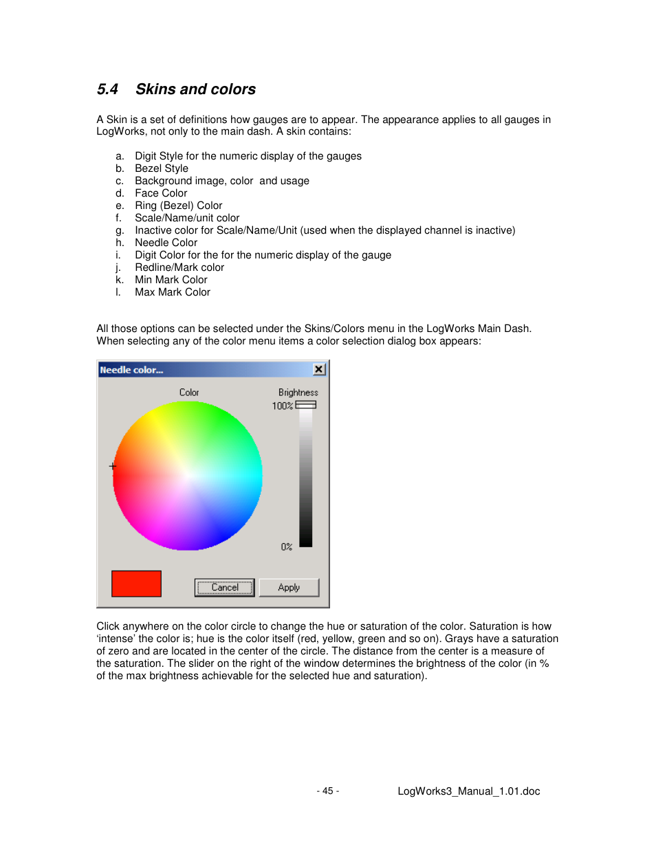 4 skins and colors | Innovate Motorsports LogWorks 3 User Manual | Page 45 / 145
